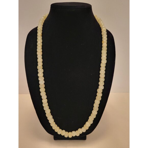 28" Calcite Bead Necklace No Clasp Natural Healing Properties - Picture 7 of 7